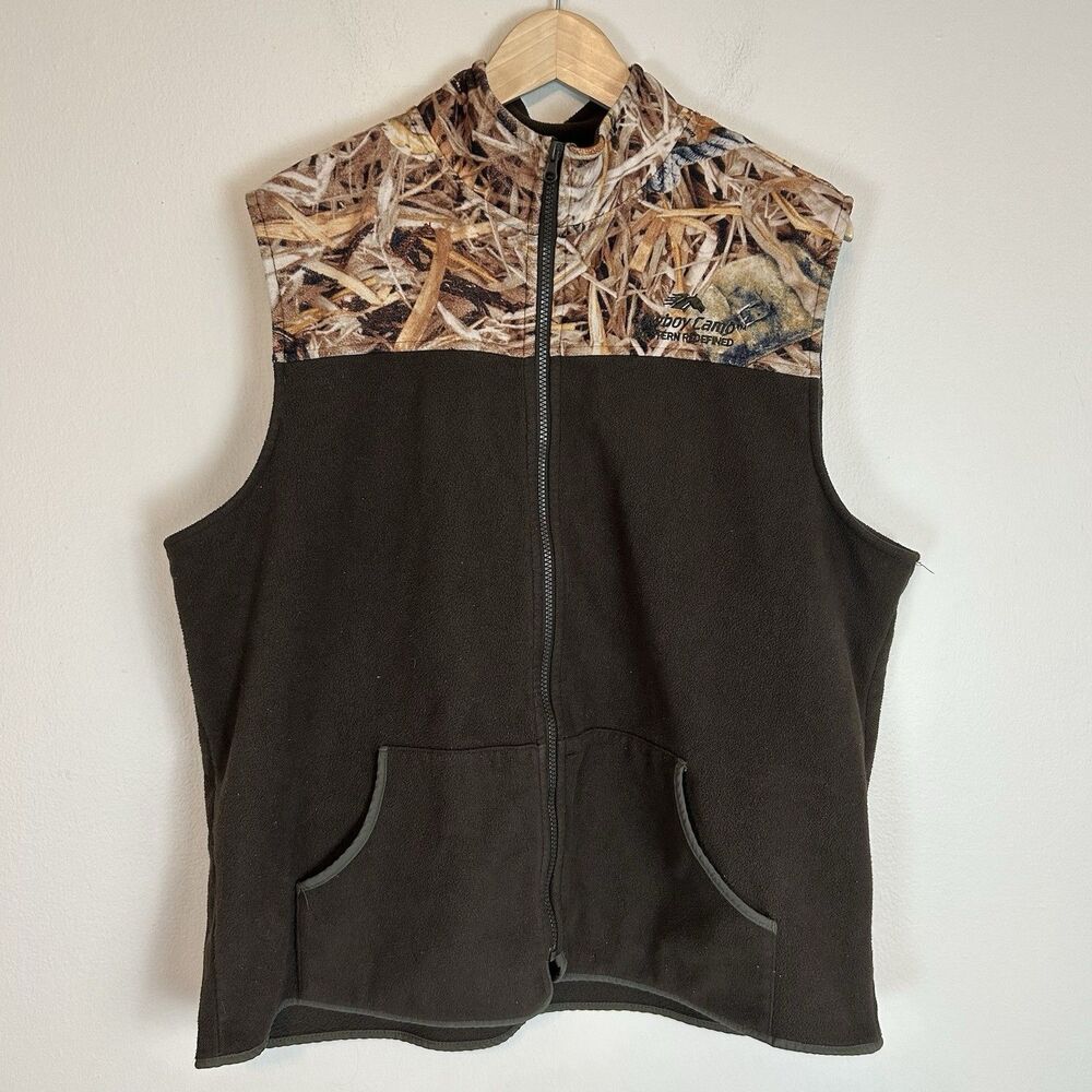 Cowboy Camo By Lynch XL Vest Jacket Full Zip Fleece Hunting Outdoor Fishing